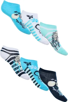 Produktbild von Frozen - Die Eiskönigin Elsa Kinder Mädchen Sneaker Socken 6 Paar Strümpfe Paket, Größe:23-26