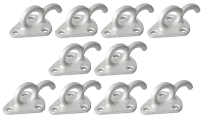 Imagen del producto de Zeilhaken Metaal: 10 ganchos de remolque, 70 x 45 mm