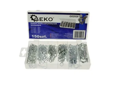 Immagine prodotto di Set di coppiglie a molla BSD - assortimento di coppiglie in acciaio inox, perni di bloccaggio, coppiglie a molla, set di coppiglie - 150 pezzi