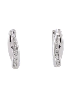 Produktbild von MIAMAR 1136034 Damen Creolen 14 Karat (585) Weißgold Silber weiß