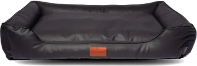 Produktbild von Hundebett Bobby Kunstleder Hundesofa Schlafplatz Hundekorb Hundesofa Hundekorb Schwarz S (85x60x20 cm)
