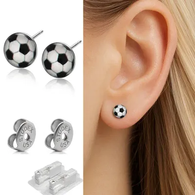 Produktbild von Medizinische Ohrstecker Erstohrstecker Fußball Studex System 75