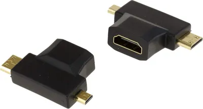 HDMI Adapter Micro HDMI Mini HDMI Full HD 2160p Bildqualität 20 g Schwarz