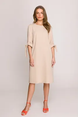 Produktbild von Stylove Midikleid für Frauen Plotmira S393 beige XL