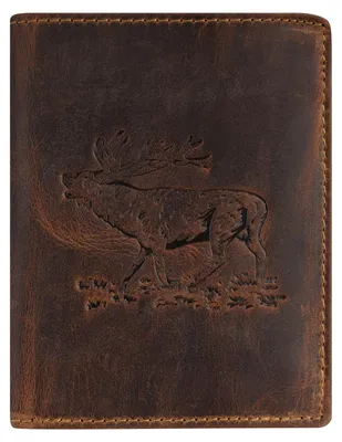 Produktbild von GREENBURRY Geldbörse Vintage Animal Collection Wallet Brown Stag dunkelbraun