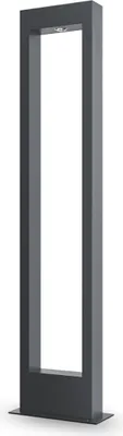 Produktbild von Pollerleuchte Metall LED IP65 100 cm Graphit eckig warmweißes Licht 3000 K 550 lm Modern Außenleuchte