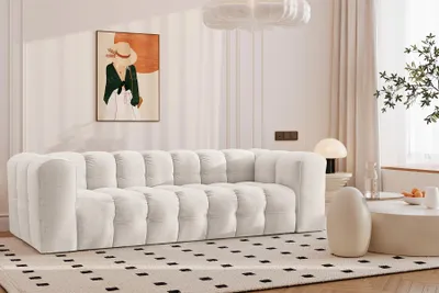 Produktbild von Kaiser Möbel Sofa 4-Sitzer, Komfort Couch BALOO, stoff Schenille, Ecru