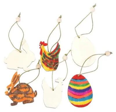 Immagine prodotto di Ornamenti pasquali in legno artigianali