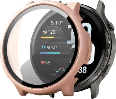 Produktbild von Bandz PC Cover mit Glas - Geeignet für Garmin Venu 4 (41mm) - - robuster Schutz, kratzfest, passgenau - Schutzhülle