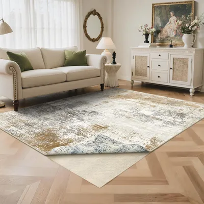 Imagen del producto de Alfombra lavable, reversible, de 160 x 230 cm, antideslizante, ideal para el salón