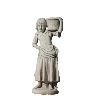 Produktbild von Steinfigur Gertha, Skulptur aus Steinguss Neu Frostfest Witterungsbeständig, Pflanztopf Gartenfigur zur Dekoration JA-103
