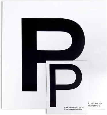 Image de Elektrostatische Kennzeichnung “P” Fahranfänger, kit de 2 Stk. avant + arrière