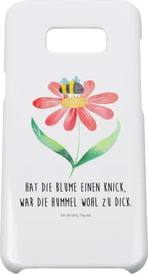 Produktbild von Mr. & Mrs. Panda Samsung Galaxy S8 plus Handyhülle  Hummel Blume - Weiß - Geschenk, Cover, Handycover, Handy, Natur, Lustige Sprüche, Biene, Wespe, Hummeln, Hülle