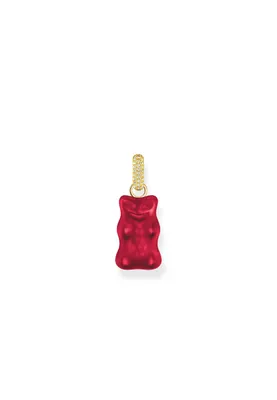 Image de Thomas Sabo PE967-414-10 Pendentif chaîne Ours d'or plaqué or rouge