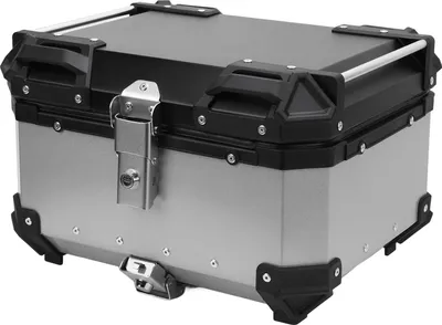 Obrázok produktu pre vrchný kufor na motorku s objemom 32 l, bezpečnostným zámkom, rýchloupínacím uzáverom, univerzálne uchytenie, vodoodpudivý kufor na batožinu, strieborný