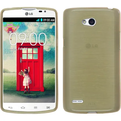 Produktbild von PhoneNatic Case kompatibel mit LG L80 Dual - gold Silikon Hülle brushed + 2 Schutzfolien