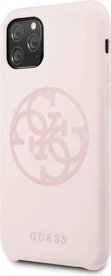 Image de Guess GUHCN58LS4GLP iPhone 11 Pro light pink/jasnoróżowy hard case silicone 4G Tone On Tone Housse de protection