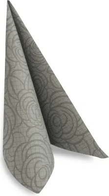 Produktbild von Hypafol Airlaid Motiv-Serviette Roses grau | 100St. | 40x40cm | für Gastronomie und Zuhause | hochwertiges Material