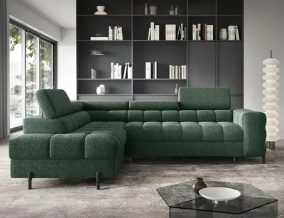 Zdjęcie produktu dla Zestaw wypoczynkowy Narożnik Sofa Zestaw wypoczynkowy Ferucce z funkcją spania Skrzynia na pościel Zestaw wypoczynkowy