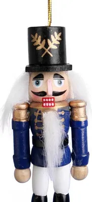 Zdjęcie produktu dla Dziadek Do Orzechow Figurka Drewniana Zawieszka 12,5 Cm Nr 4