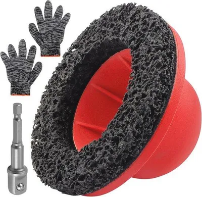 Produktbild von Ø 150 mm Scheibenbürste, Innendurchmesser 90 mm, Bürste für Felgen, Felgenreiniger mit 1/2-Zoll-Aufnahme