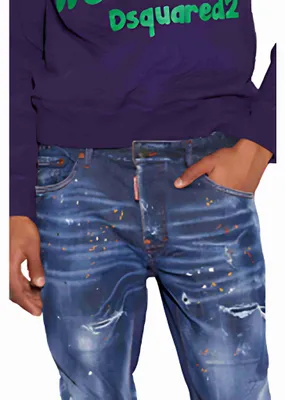 Immagine prodotto di Dsquared2, jeans Super Twinky, lavaggio "Autumn Leaves" medio, taglia uomo 54/XXL (38/34)