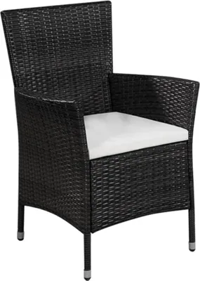Obrázek produktu pro vidaXL 3dílný set Bistro Set Poly Rattan Black