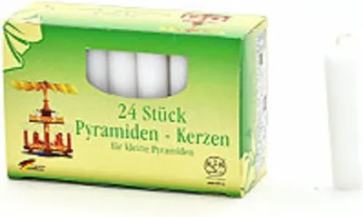 Produktbild von Zauberhafte Pyramidenkerzen 70 mm weiß – 24 Stück für stimmungsvolle Weihnachtsdekoration & Lichterglanz