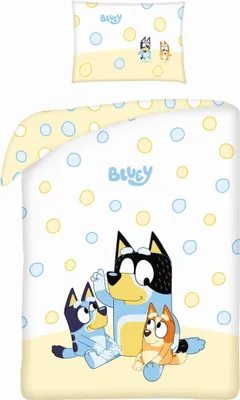 Produktbild von Halantex BLUEY mit BINGO BANDIT Hunde - Kinderbett-Set 100 x 135 cm 100%  Baumwolle - Mehrfarbig
