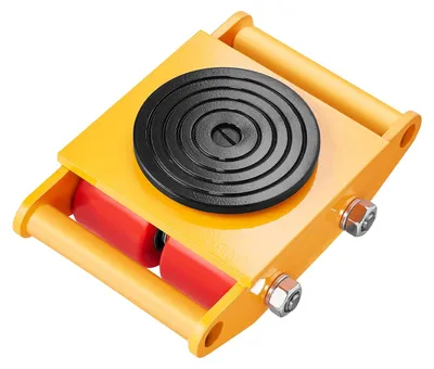 Produktbild von VEVOR Maschinen Skate Dolly, 13.200 LBS/6T Industrie Maschinen Beweger, Schwerlast Kohlenstoffstahl Maschinenbewegungs Skate mit 4 PolyurethanRädern und 360° Drehung rutschfester Kappe für Lager, Werkstatt, Fabrik, 1, 6 T