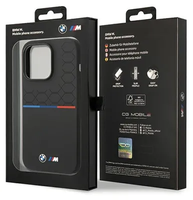 Produktbild von BMW BMHCP15X22SMPK iPhone 15 Pro Max 6.7" schwarz Silicone Pattern Schutzhülle