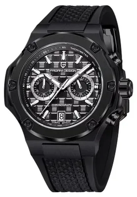 Produktbild von Herrenuhr Pagani Design Querl, Silikonarmband, Schwarz