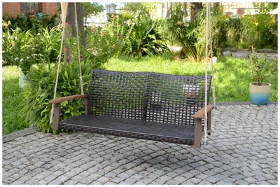 Produktbild von Garden Pleasure Hängebank Cuneo 970386 braun Kunststoff 114,0 cm