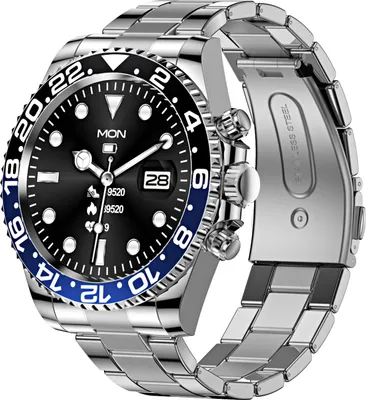 Obrázek produktu pro A12 smartwatch, sportovní náramek, smartwatch pánské, fitness tracker, 1,28'' IPS dotykový displej, IP67 vodotěsné, s Bluetooth voláním, sportovní mod,modrá+černá