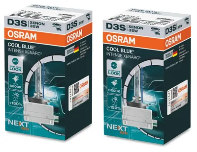 Image de 2 ampoules OSRAM COOL BLUE INTENSE, nouvelle génération, pour phares, modèle D3, 35W