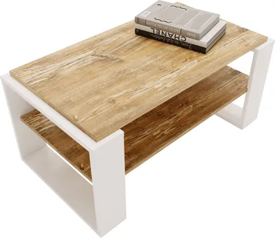 Image de raumhirsch : Table basse Kaja96, design moderne et structure stable, idéale pour le salon, fabriquée en panneaux de bois