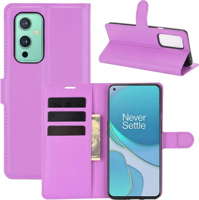 Produktbild von Schutzhülle für OnePlus 9 Case Handy Hülle Cover Case Schutztasche Wallet Klapptasche, Farbe:Violett
