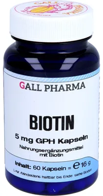 Produktbild von BIOTIN 5 mg GPH Kapseln, 60 St KAP