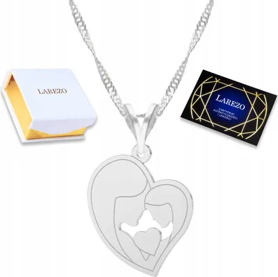 Image de Collier en argent « Mère et enfant » : maman, fille, amour, famille – ARGENT 925