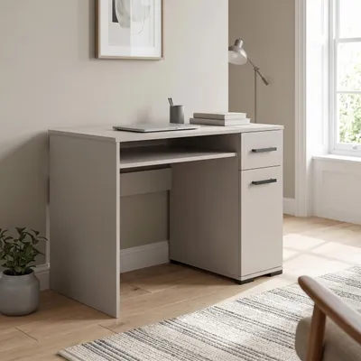Produktbild von Masseno Schreibtisch ALBANO 90x56x75 cm Bürotisch Computertisch, Kaschmir