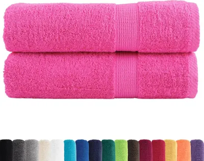 Produktbild von vidaXL Premium Badetücher SOLUND 2 Stk. Rosa 100x150 cm 600 g/m²