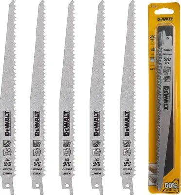 Image de DEWALT Saebelsaegeblatt HCS Holz 230mm 5-6TPI
