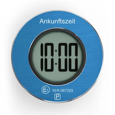Produktbild von Needit ParkOne (NEUES Modell 2026) – Elektronische Parkscheibe mit Magnet-Halterung aus Metall – Automatische Parkzeiterfassung, Abnehmbar - Blau