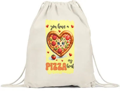 Produktbild von You Have a Pizza My Heart Turnbeutel Pizza Liebe Herz Valentinstag Geschenk