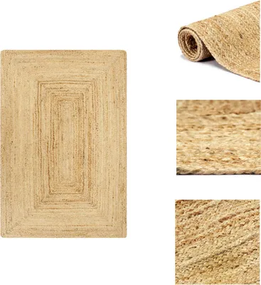 Image de vidaXL Tapis Fait main Jute Naturel 120x180 cm - Tapis