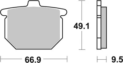 Produktbild von sbs Bremsbeläge Satz für HONDA MOTORCYCLES CB (CB 550 -) 517HF
