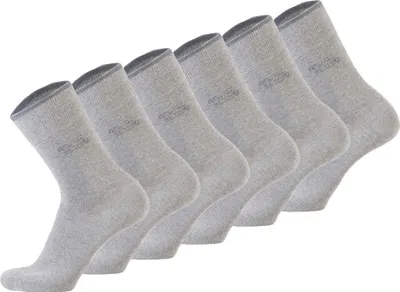 Produktbild von camel active Herren Socken, 6er Pack - Basic Socken, Baumwolle Grau meliert 43-46