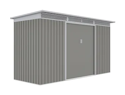 Produktbild von Gartenhaus G21 GRAH 483 - 340 x 142 cm, grau metallic