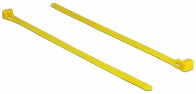 Produktbild von DeLOCK 18759, Lösbarer Kabelbinder, Nylon, Gelb, 200 mm, 7,5 mm, 100 Stück(e)