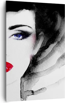 Produktbild von Bild auf Leinwand - Leinwandbild - Einteilig - Frau Gesicht - 80x120cm - Wand Bild - Wanddeko - Wandbilder - Leinwanddruck - Kunstdruck - Wanddekoration - Leinwand bilder - Wandbild - PA80x120-3756